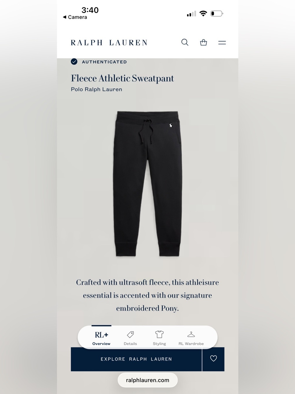 Polo Ralph lauren black joggers